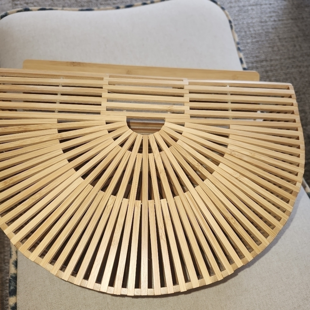Bamboo Half-Moon Handbag